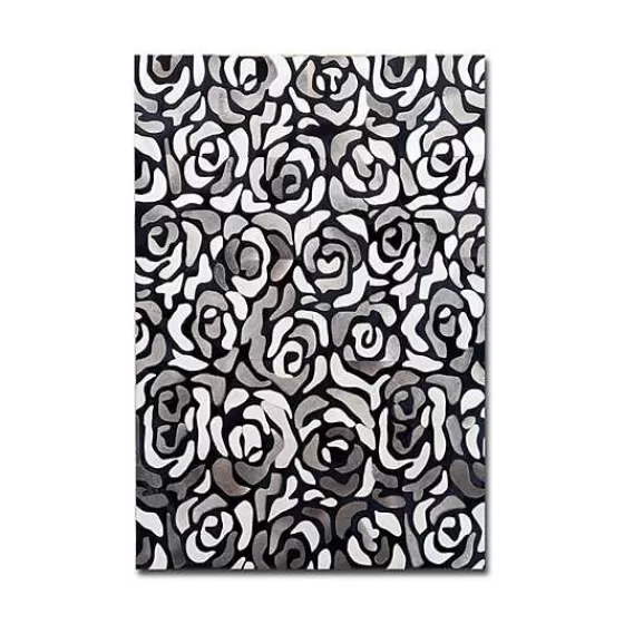 Abstract Roses Hair on Hide Grey 8' x 10' Rug-MacKenzie-Childs Cheap