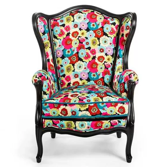 Always Flowers Outdoor Wing Chair-MacKenzie-Childs Best Sale