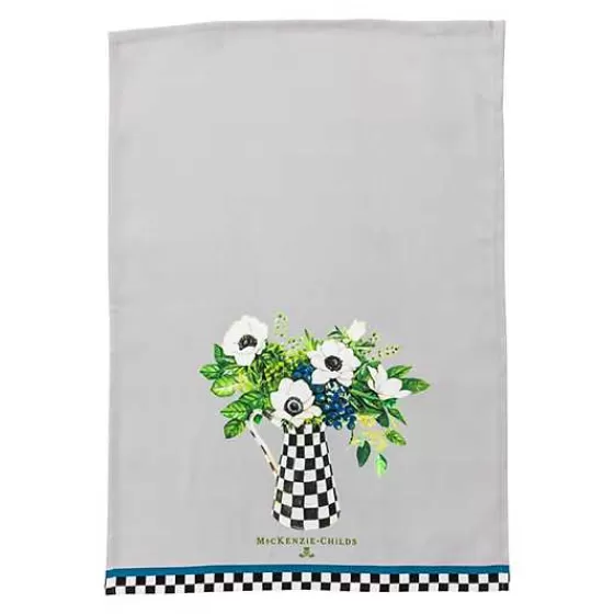 Anemone Pitcher Dish Towel-MacKenzie-Childs Shop