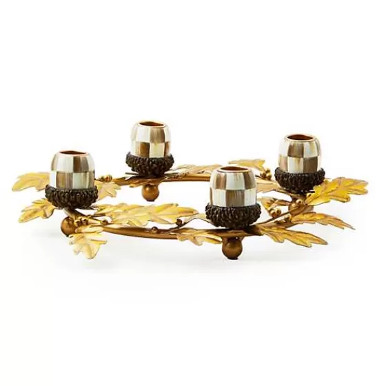 Autumnology Gold Leaf Ring Candle Holder-MacKenzie-Childs Best Sale