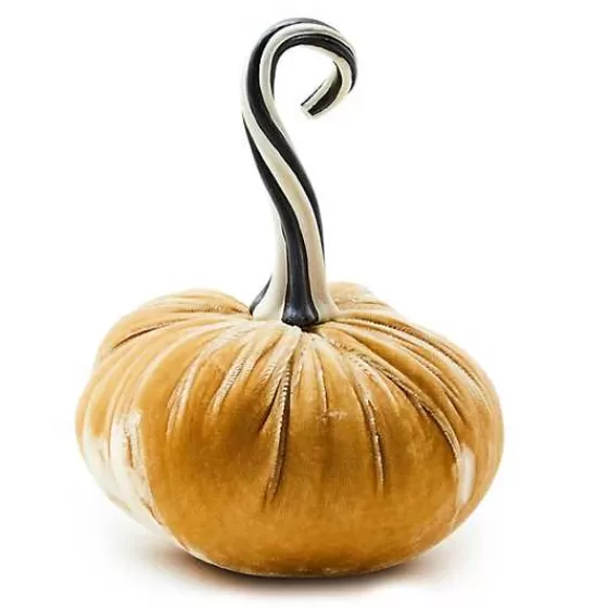 Autumnology Vanilla Twisted Stem Velvet Pumpkin-MacKenzie-Childs New