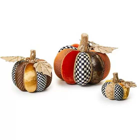 Autumnology Velvet Pumpkins, Set of 3-MacKenzie-Childs Outlet