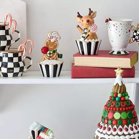 Bake Shop Gingerbread  Deer Cupcake Boxes, Set of 2-MacKenzie-Childs New