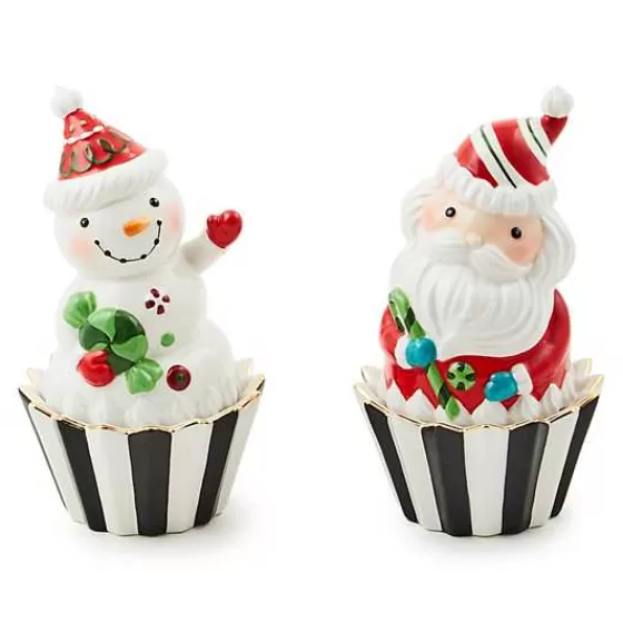 Bake Shop Santa  Snowman Cupcake Boxes, Set of 2-MacKenzie-Childs Online