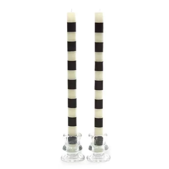 Bands Black Dinner Candles, Set of 2-MacKenzie-Childs Fashion