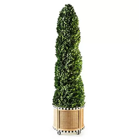 Basket Weave Spiral Large Boxwood Topiary-MacKenzie-Childs Best Sale