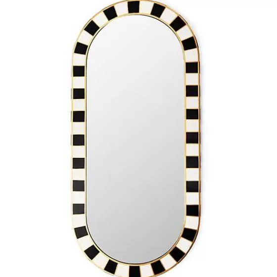 Black Tie Oval Wall Mirror-MacKenzie-Childs Cheap