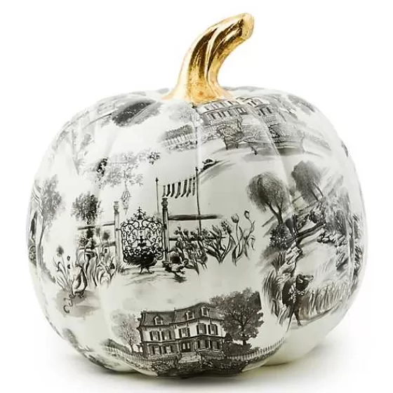 Black Toile Large Pumpkin-MacKenzie-Childs Hot