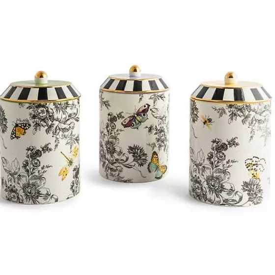 Butterfly Toile Canisters, Set of 3-MacKenzie-Childs Sale