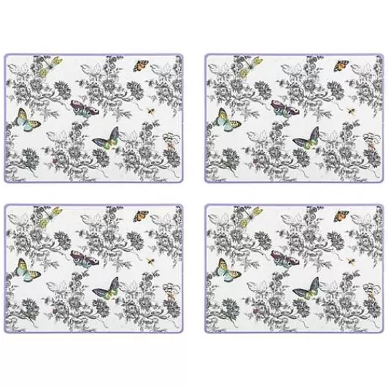 Butterfly Toile Cork Back Placemats, Set of 4-MacKenzie-Childs Clearance