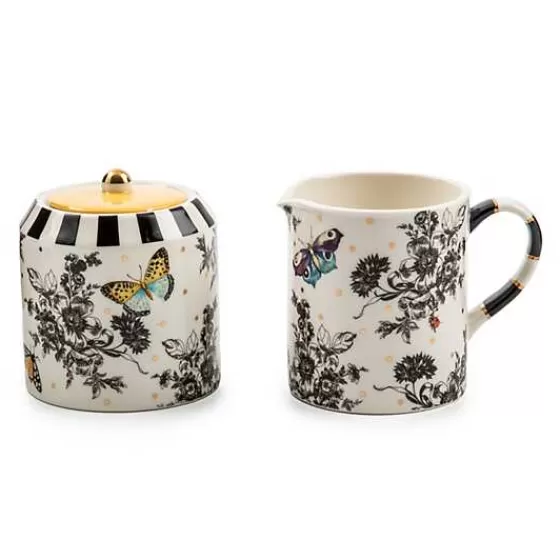 Butterfly Toile Creamer  Sugar Set-MacKenzie-Childs New