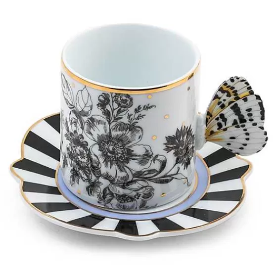 Butterfly Toile Mug  Saucer Set-MacKenzie-Childs Best