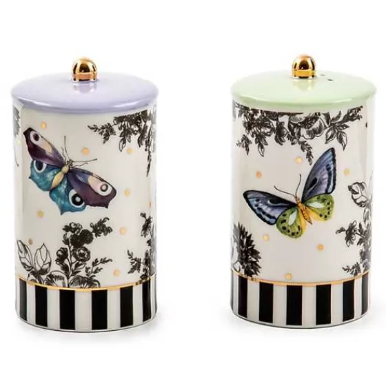 Butterfly Toile Salt  Pepper Set-MacKenzie-Childs New