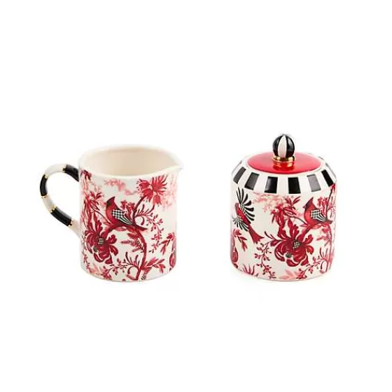 Cardinal Toile Creamer  Sugar Set-MacKenzie-Childs Best