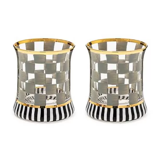 Carnival Sterling Tumbler Glass, Set of 2-MacKenzie-Childs Best