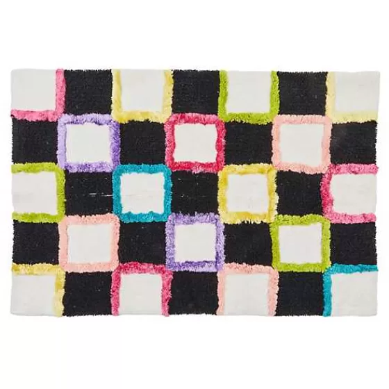 Check Multi Color Bath Rug-MacKenzie-Childs Store