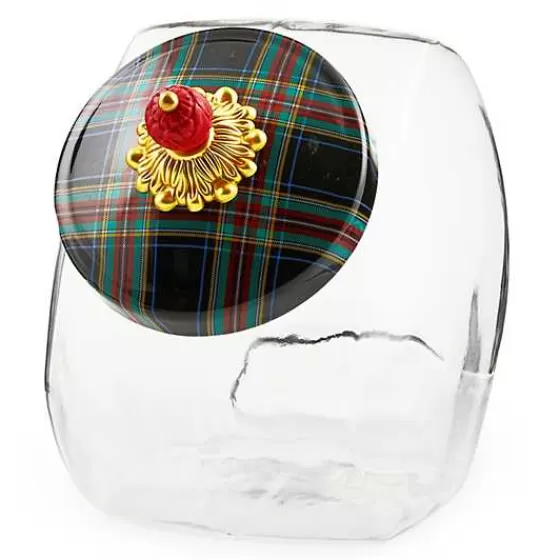 Cookie Jar with Black Tartan Lid-MacKenzie-Childs Shop