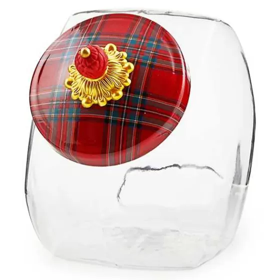 Cookie Jar with Red Tartan Lid-MacKenzie-Childs Outlet