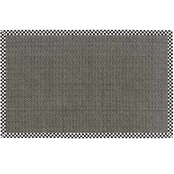 Courtly Check 6' x 9' Grey Sisal Rug-MacKenzie-Childs Hot