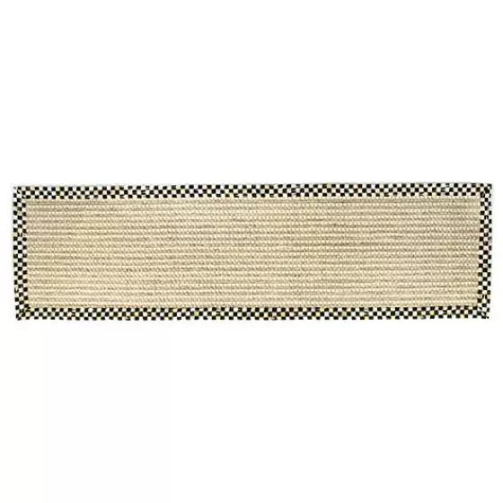 Courtly Check Cable Wool Sisal 2'6 x 9' Runner-MacKenzie-Childs New