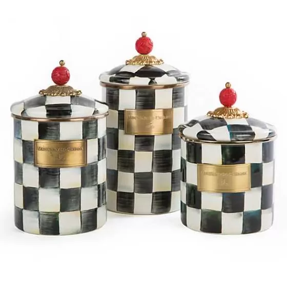 Courtly Check Canisters, Set of 3-MacKenzie-Childs Best Sale