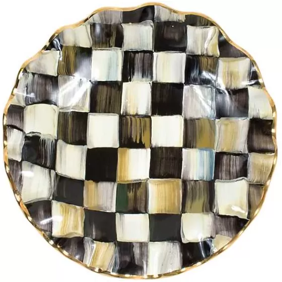 Courtly Check Ceramic Fluted Dessert Plate-MacKenzie-Childs Sale