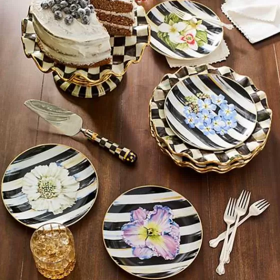 Courtly Check Ceramic Fluted Dessert Plate-MacKenzie-Childs Sale