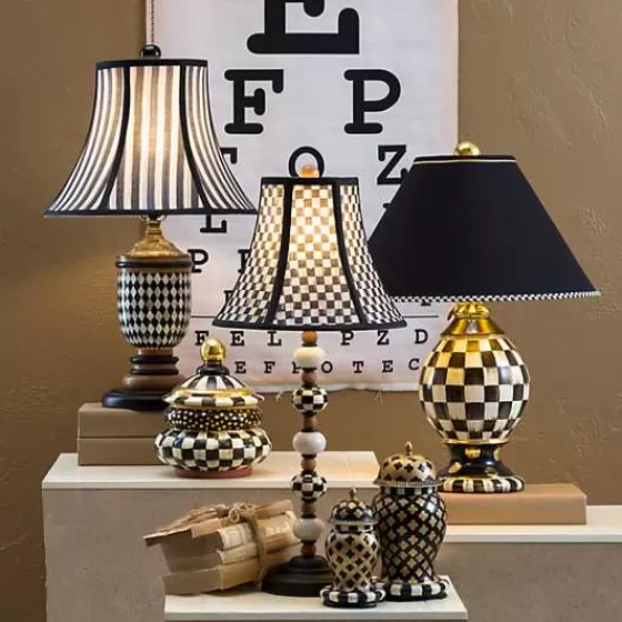 Courtly Check Ceramic Globe Lamp-MacKenzie-Childs Best