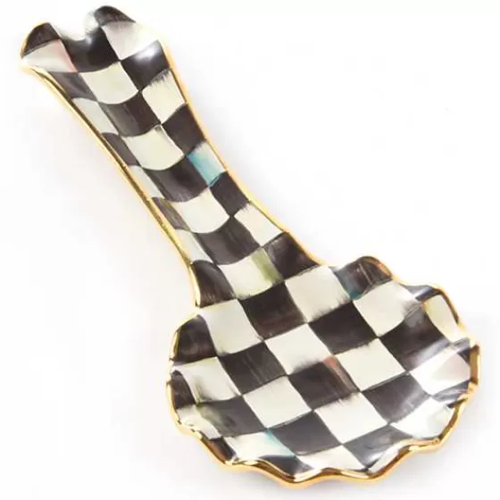 Courtly Check Ceramic Spoon Rest-MacKenzie-Childs New