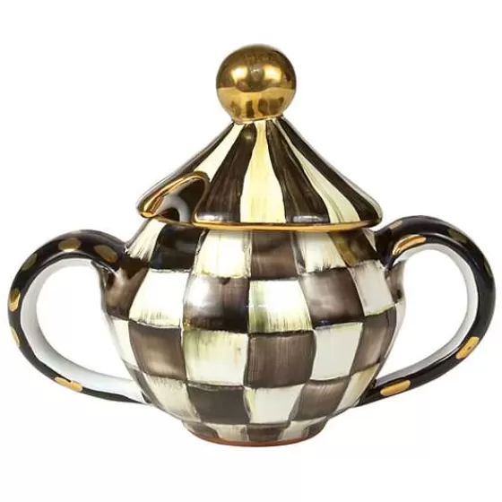 Courtly Check Ceramic Sugar Bowl with Lid-MacKenzie-Childs Sale