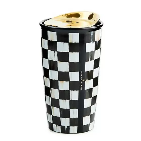 Courtly Check Ceramic Travel Cup-MacKenzie-Childs Hot