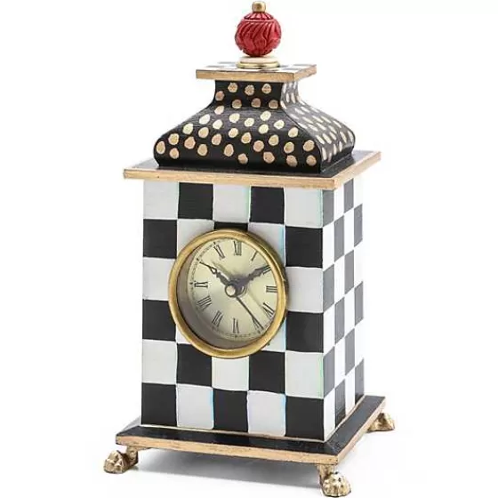 Courtly Check Desk Clock-MacKenzie-Childs Clearance