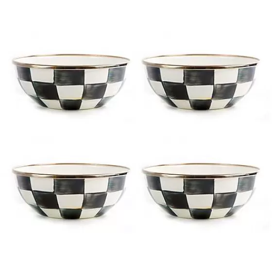 Courtly Check Everyday Bowls, Set of 4-MacKenzie-Childs Fashion