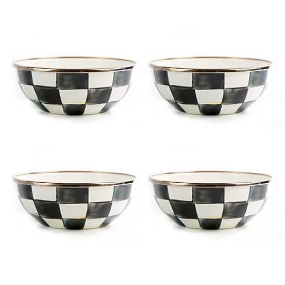 Courtly Check Everyday Bowls, Set of 4-MacKenzie-Childs Fashion