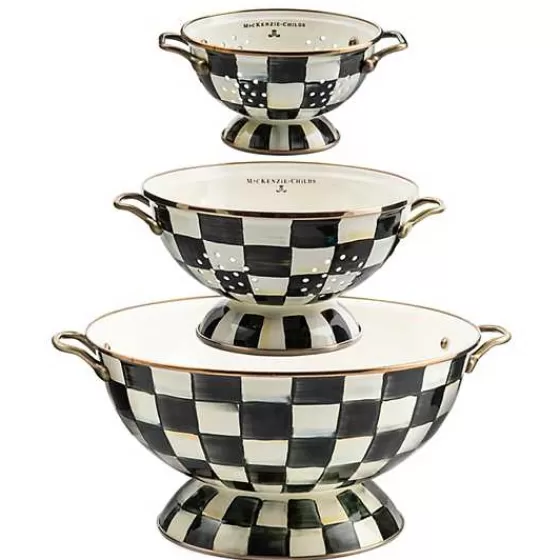 Courtly Check Everything Bowl  Colanders Set-MacKenzie-Childs Clearance