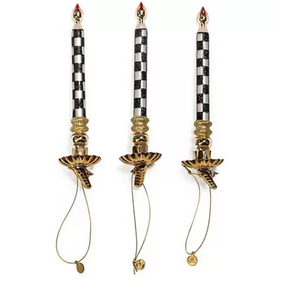 Courtly Check Glass Candle Clips, Set of 3-MacKenzie-Childs Flash Sale