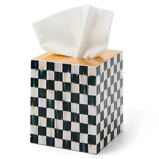 Courtly Check Lacquer Boutique Tissue Box Cover-MacKenzie-Childs Fashion