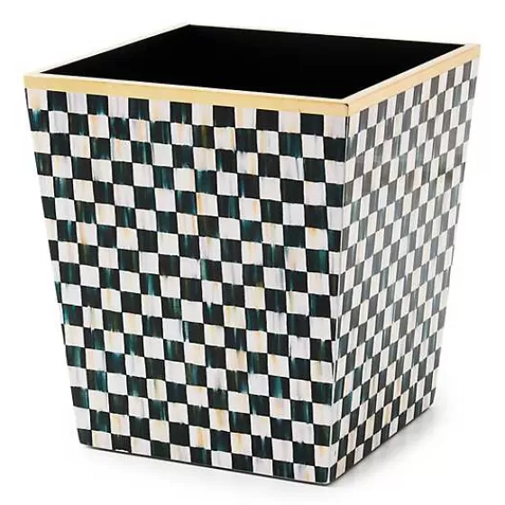 Courtly Check Lacquer Waste Bin-MacKenzie-Childs Hot