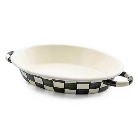 Courtly Check Medium Oval Gratin Dish-MacKenzie-Childs Discount