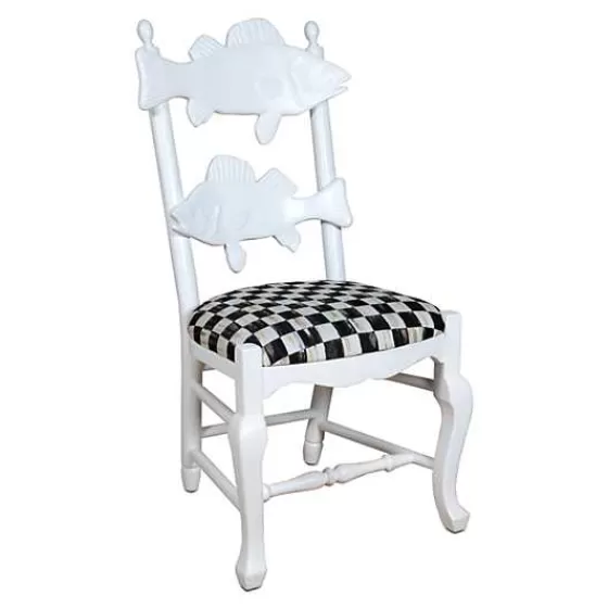 Courtly Check Outdoor Fish Chair-MacKenzie-Childs Clearance