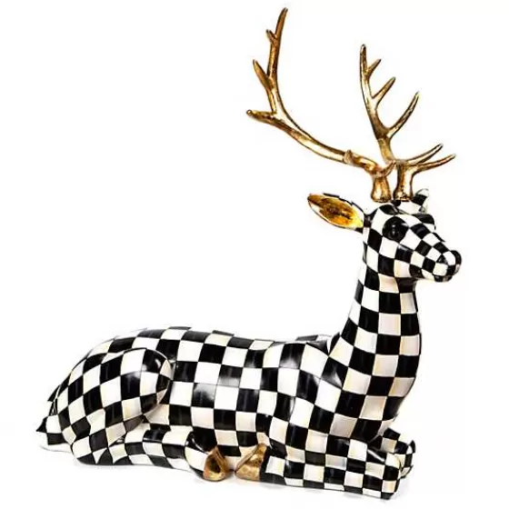 Courtly Check Outdoor Resting Deer-MacKenzie-Childs Cheap