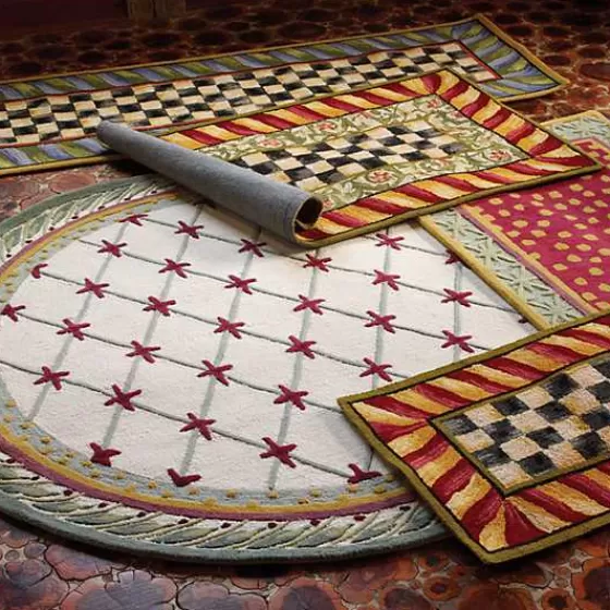 Courtly Check Red  Gold 2' x 3' Rug-MacKenzie-Childs Shop