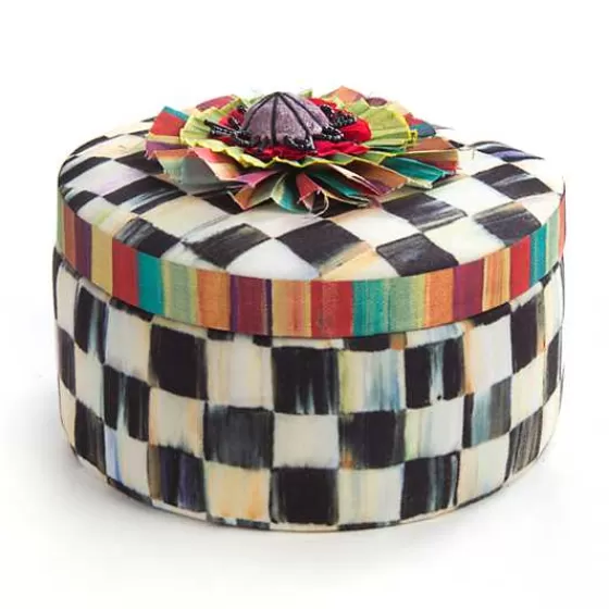 Courtly Check Round Jewelry Box-MacKenzie-Childs Online