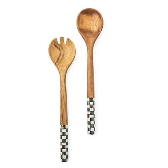 Courtly Check Salad Servers-MacKenzie-Childs Hot