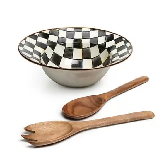 Courtly Check Salad Serving Set-MacKenzie-Childs Shop