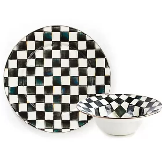 Courtly Check Serving Platter  Bowl Set-MacKenzie-Childs Fashion