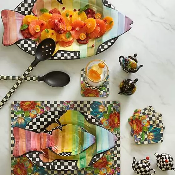 Courtly Flower Market Cork Back Placemats, Set of 4-MacKenzie-Childs New