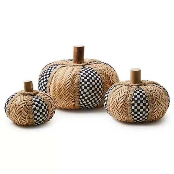 Courtly Rattan Pumpkins, Set of 3-MacKenzie-Childs Cheap