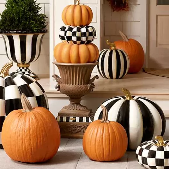 Courtly Stripe Glossy Large Pumpkin-MacKenzie-Childs Best Sale