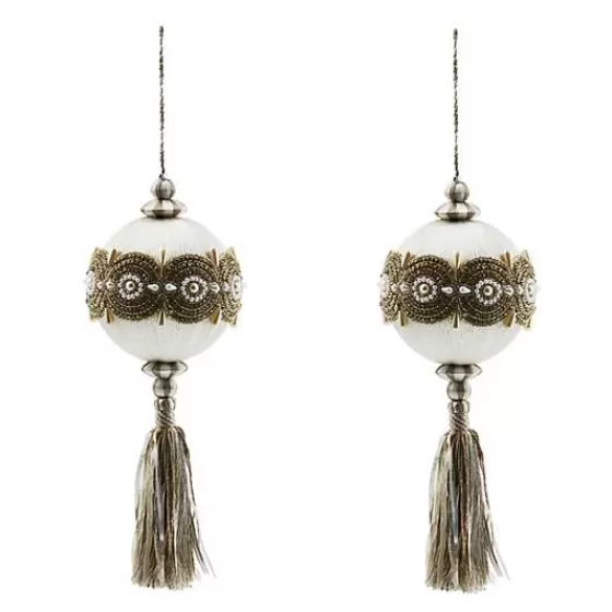 Crystal Palace Pearl 5 Ball Tassels, Set of 2-MacKenzie-Childs Shop